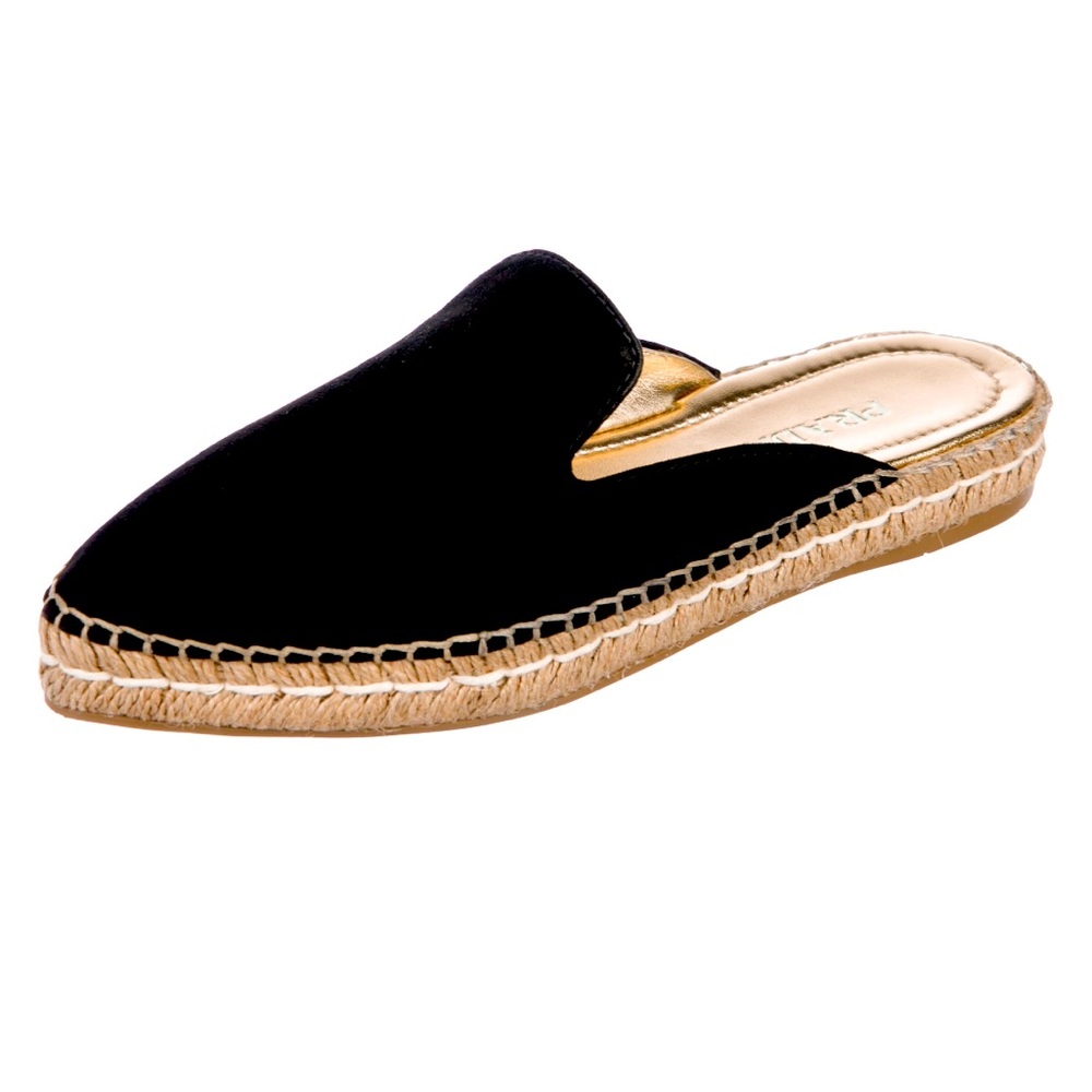 Prada Suede Black Espadrille Mules